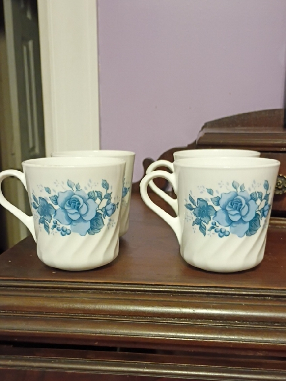 Corning Dusty Rose Number 21 Coffee Cups